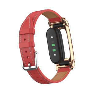 Correa de cuero de microfibra de lujo para Google Fitbit Air, protector de carcasa metálica premium, elegante correa de repuesto para Fitbit - Product Image 6