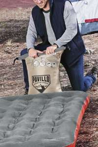 Bestway 67703 illuminato gonflable Double Plus Size Cloth Indoor Living Room Roll & Relax <span class=keywords><strong>materasso</strong></span> ad aria <span class=keywords><strong>letto</strong></span> gonfiabile con cuscino - Product Image 4