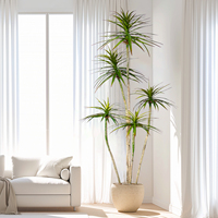 Arbre artificiel réaliste Dracaena en pot, tronc torsadé, en plastique écologique, idéal pour Noël, les mariages et la Saint-Valentin