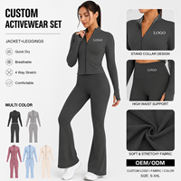 Fabricants de vêtements de sport sur mesure pour les ensembles de yoga et de gym, leggings pour femmes, ensemble sweat-shirt et pantalon, ensemble 2 pièces