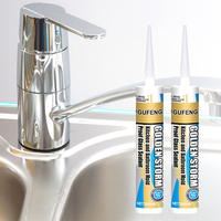 GUFENG Mastic silicone transparent pour cuisine et salle de bain, résistant à la moisissure, formule moléculaire neutre acétique pour la construction