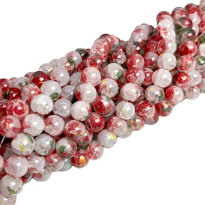 2023 nouvelles cordes de <span class=keywords><strong>perles</strong></span> de verre 6 8 10 12 mm couleur revêtement peinture or doublé <span class=keywords><strong>perles</strong></span> en vrac pour la fabrication de bijoux bracelets à bricoler soi-même - Product Image 4