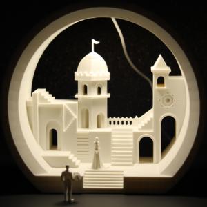 Monument Valley - Adorno de Plástico Impreso con Diseño Creativo de Fantasía y Ciencia Ficción, Personalizable, Juguete Personalizado Jinccai para Niños, Excelente - Product Image 1
