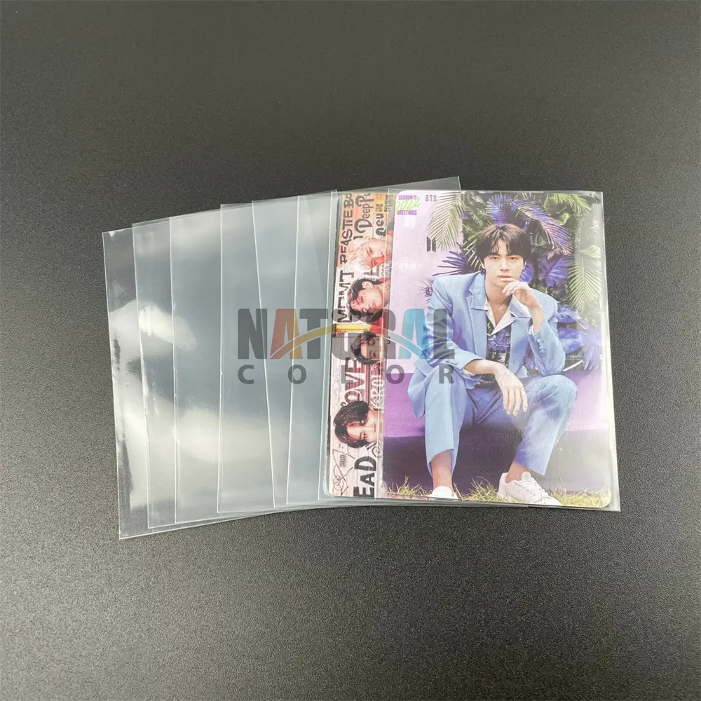 100Pcs/Bag Standard Size Card Sleeves Magic Mtg Board Game Clear Holographic Seal Card Protector