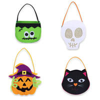 Sac à bonbons d'Halloween personnalisable pour enfants, pochette portable pour la collecte de bonbons, motif citrouille, cadeaux de fête, vente directe d'usine