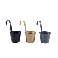 Pots de fleurs suspendus en fer antirouille moderne Ensemble de jardinières 3 pièces avec crochet pour patio salon café Offre Spéciale de décoration pour jardins