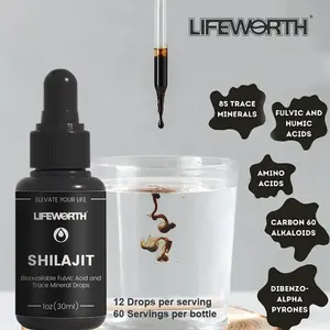 Lifeworth Pure Himalaya Shilajit Soft Resin Ayurvedic Fulvic Acid Source Immune System Shilajit Resin Health Supplement