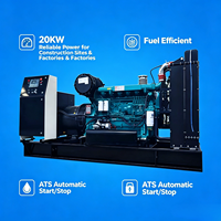 Genset Diesel Kedap Suara 20kW 25kVA dengan Mesin Weichai 60Hz 1800RPM, Genset Diesel Industri Senyap dengan ATS