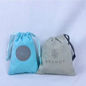High Quality Custom Logo Printed Organic Cotton Dust Bag Canvas <b>Drawstring</b> <b>Pouch</b> Bag for Candle Gifts Handbag Shoe - Product Image 2