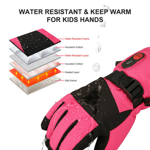 Heated <strong>Gloves</strong> <strong>Kids</strong> Children <strong>Waterproof</strong> Heated <strong>Gloves</strong> 7.4V Electric Rechargeable Heated Ski <strong>Gloves</strong> for Skiing Snowboarding - Product Image 2