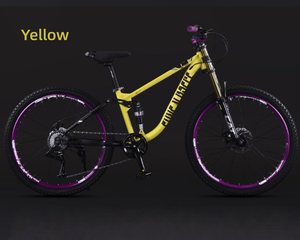 Bicicleta de Montaña de Acero de Alto Carbono con Doble Suspensión, 24/26 Pulgadas, 120 kg, 10 Velocidades, Cómoda, con Freno de Tambor - Product Image 5