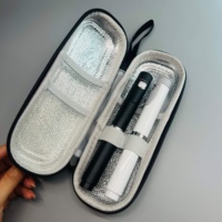Boîte de rangement portable pour outils de beauté en EVA, étui de voyage avec fermeture éclair intérieure en aluminium, logo personnalisé, vente en gros