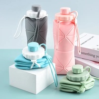 Bouteille d'eau pliable en silicone avec logo personnalisé