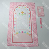 Kit de prière islamique complet BS-003 Divine, ensemble de culte portable et souple comprenant un tapis de prière, des chapelets et un bonnet Kufi pour la maison