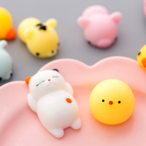 โมจิขายส่ง ของเล่นบีบเนื้อนุ่มน่ารัก รูปสัตว์น่ารัก ของเล่นบีบ TPR แบบเปียก ของเล่นบีบยอดนิยม วัสดุยางลดความเครียด - Product Image 3
