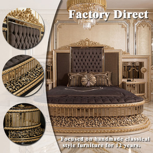 Mobili per Camera da <span class=keywords><strong>Letto</strong></span> in Stile Turco di Lusso, <span class=keywords><strong>Letto</strong></span> Dorato Champagne con Base a Doghe Metalliche per Interni di Ville e Palazzi di Lusso - Product Image 2