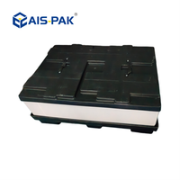 Boîte à palettes en plastique pliable et repliable de 1200*800 mm avec collier de retour pour le transport inversé