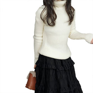 เสื้อสเวตเตอร์แฟชั่นสไตล์ใหม่สำหรับสาวๆ ไซส์ใหญ่  ฤดูใบไม้ร่วง ฤดูหนาว คอเต่า ผ้านิตเนื้อนุ่ม  ทรงเข้ารูป - Product Image 5