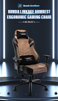 Chaise de gaming ergonomique haut de gamme très vendue avec accoudoirs 4D, repose-pieds en cuir PU respirant, inclinable et réglable en hauteur