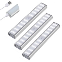 Lampe de chevet intelligente EGH moderne à 39 LED, rechargeable, avec détecteur de mouvement, télécommande, design contemporain pour la maison et le salon