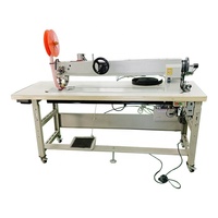 Machine à coudre industrielle robuste 4420 à triple entraînement, point noué, double aiguille, lit plat, pour cuir épais et sacs en métal/fer