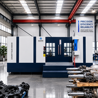Centre d'usinage horizontal CNC de haute précision Mitsubishi pour usage industriel, machine de fraisage robuste BT50 avec magazine à 24 outils