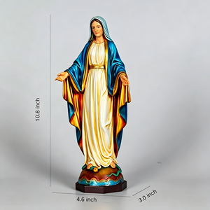 Statua della Vergine Maria a grandezza naturale in resina epossidica, dipinta a mano, artistica, religiosa, cattolica, per interni/esterni, casa, chiesa, piramide, fata - Product Image 5