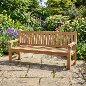 Traditional OEM Teak Outdoor Garden Chair Tapered <b>Legs</b> Durable Solid Wood Construction Waterproof Eco-Friendly Comfortable Patio - Product Image 3