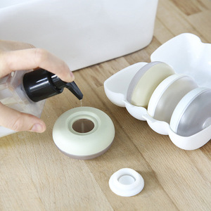 Hot Bán Tiện Ích Xách Tay Refillable Rò Rỉ Bằng Chứng Du Lịch Lưu Trữ Box Cho Dầu Gội Đầu <span class=keywords><strong>4Pcs</strong></span> Đẩy Loại <span class=keywords><strong>Mini</strong></span> Xà Phòng Lỏng Hộp - Product Image 2