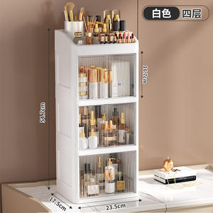 גדול קיבולת מטבח חדר שינה אקריליק שולחן עבודה רב compartments קוסמטיים אחסון מוצר יופי מארגן עם דלת - Product Image 6