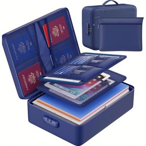 Bolsa de Seguridad Personalizada con Logotipo, de 3 Capas, Impermeable y Resistente al Fuego, para Documentos y Dinero, para el Hogar, la Oficina o Viajes, con Cerradura - Product Image 1