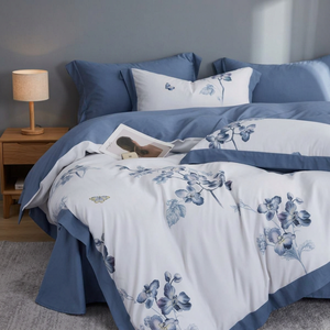 Mejoroom <b>Queen</b> <b>Sheet</b> Set with Embroidery Solid Pattern Polyester Filled Duvet Cover Knitted Bedding for Home Hotel Wholesale - Product Image 2