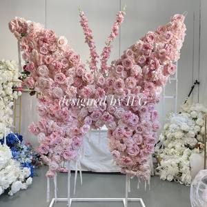 IFG 2025 Nuovi Prodotti Decorazioni con Farfalle Simulate 1,5x1,7m Parete di <span class=keywords><strong>Fiori</strong></span> <span class=keywords><strong>Rosa</strong></span> per Sfondo di Matrimoni, Feste e Inaugurazioni - Product Image 1