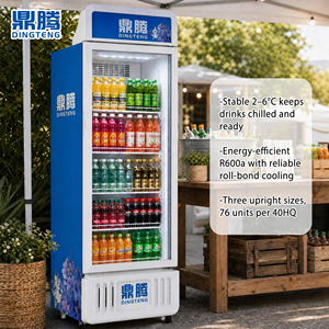 Congélateur vitrine à porte unique ultra-efficace pour boissons, idéal pour les magasins de proximité et les supermarchés - Product Image 1