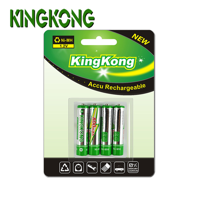 KingKong 800mah AAA Size 1.2v Ni-mh Rechargeable Battery
