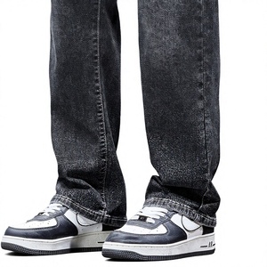 Jeans décontractés AAFII IMPEX pour homme, coupe droite, taille mi-haute, gris foncé délavé, en denim écologique, respirant et léger - Product Image 4