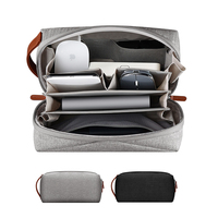 Accessoires tout-en-un Pochette souple Organisateur de sacs de câbles électroniques avec de nombreux composants
