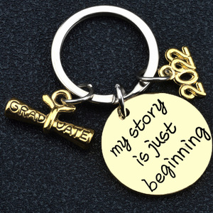 Graduation porte-clés <span class=keywords><strong>2022</strong></span> Graduation <span class=keywords><strong>Saison</strong></span> Souvenir Cadeaux En Acier Inoxydable Porte-clés Meilleurs Voeux Métal Pendentif Coeur Porte-clés - Product Image 5