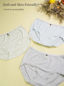 Culottes pour femmes, taille mi-haute, extensibles, grande taille, respirantes, en coton, avec culotte confortable, style uni pour tous les jours - Product Image 4