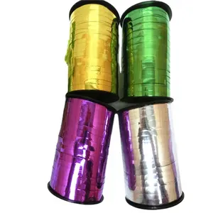 factory wholesale pp shiny metallic balloon ribbon plastic curling ribbon roll