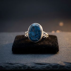 ร้อนขายธรรมชาติ Chrysocolla 925เงินสเตอร์ลิงทำด้วยมือเครื่องประดับแหวนพลอยขายส่งราคาโรงงาน - Product Image 3