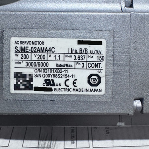 มอเตอร์ SJME-02AMA4C 200W 200V 1.1A 0.637Nm สำหรับ - Product Image 2