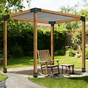 <span class=keywords><strong>Kit</strong></span> de supports de pergola en métal robuste à 3 voies, personnalisé, installation facile, support de pergola 4x4 pour cour et patio - Product Image 6