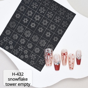Pegatinas de Uñas con Diseño de Copo de Nieve Navideño, Pegatinas de Uñas con Diseño de Árbol de Navidad, Novedad al por Mayor - Product Image 6