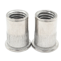 M3-M14 Stainless Steel Rivet Nut With Flat Head and Knurled Body Fastener Type Steel