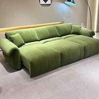 Sofá Cama Verde Oscuro Multifuncional Plegable para Sala de Estar, Apartamento Pequeño, para Sentarse y Acostarse