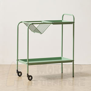 Rolling <b>Cart</b> Mobile <b>Storage</b> <b>Cart</b> with Wheels Metal Serving <b>Cart</b> Wine Display Rack Movable Book <b>Cart</b> Tempered Glass Top - Product Image 1