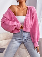 Cardigan en tricot perlé respirant et tendance pour femme