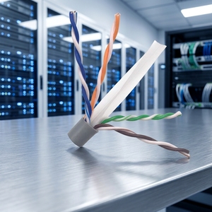 Cable Ethernet UTP Cat6 de 8 Conductores para Exteriores, Suministro de Fábrica OEM, Certificado CE/FCC, Gris/Negro, Impermeable, para CCTV - Product Image 1