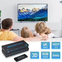 SYONG V2.0 Matrice HDMI 4K 4x4 4 entrées 4 sorties avec extracteur EDID Télécommande IR Prise en charge 4K HDCP 2.2 HDR Convertisseur de matrice